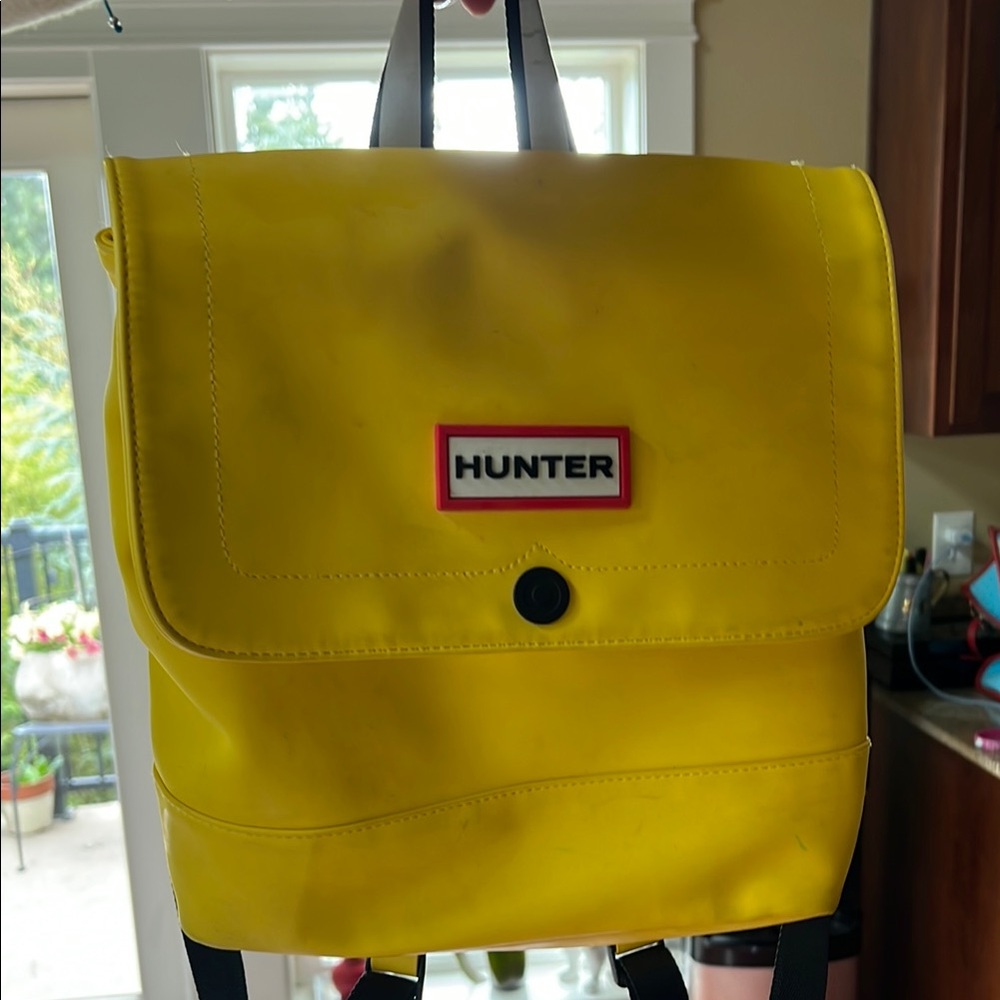 Hunter Yellow Waterproof Backpack Minimalist Design